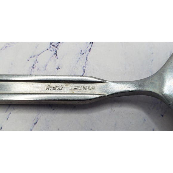 Sonnet Japan Soup Dessert Spoon Glossy Stainless Steel Flatware Discontinued - Picture 6 of 7